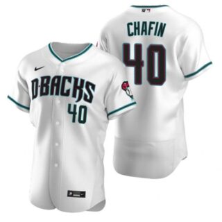 Men's Andrew Chafin Arizona Diamondbacks Flex Base Jersey White Teal