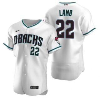 Men's Jake Lamb Arizona Diamondbacks Flex Base Jersey White Teal