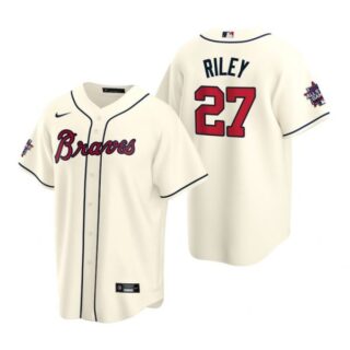 Men's Austin Riley Atlanta Braves Cool Base All Star Jersey Cream