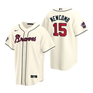 Men's Sean Newcomb Atlanta Braves Cool Base All Star Jersey Cream