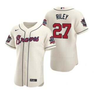 Men's Austin Riley Atlanta Braves Flex Base All Star Jersey Cream