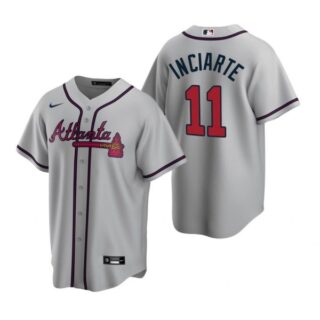 Men's #11 Ender Inciarte Atlanta Braves Cool Base Jersey Gray