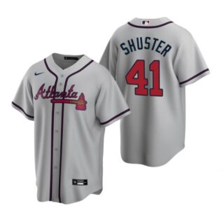 Men's Jared Shuster Atlanta Braves Cool Base Jersey Gray