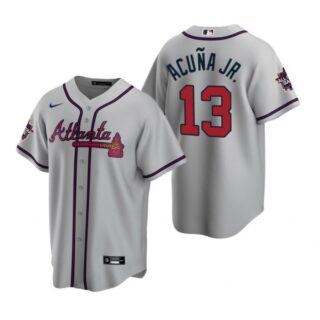Men's Ronald Acuna Jr. Atlanta Braves Cool Base All Star Jersey Gray