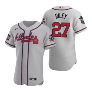 Men's Austin Riley Atlanta Braves Flex Base All Star Jersey Gray