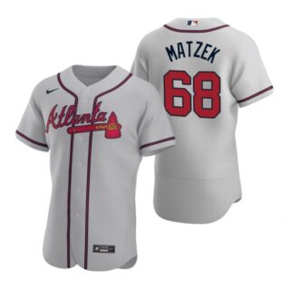 Men's Tyler Matzek Atlanta Braves Flex Base Jersey Gray