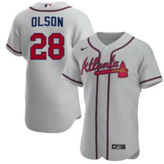 Men's Matt Olson Atlanta Braves Gray Jersey - All Stitched Gray