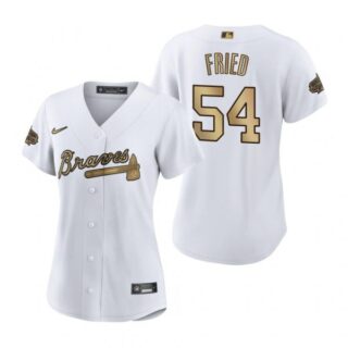 Women's Max Fried Atlanta Braves 2022 MLB All-Star Game White Stitched Jersey