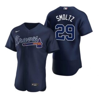 Men's John Smoltz Atlanta Braves Flex Base Jersey Navy