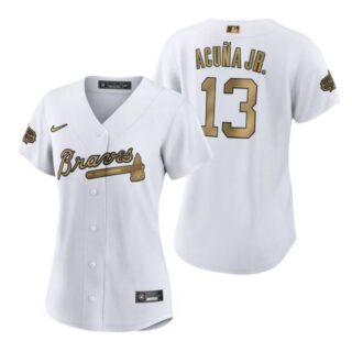 Women's Ronald Acuna Jr. Atlanta Braves 2022 MLB All-Star Game White Stitched Jersey