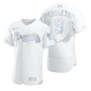 Men's Terry Pendleton Atlanta Braves Flex Base Jersey White Award