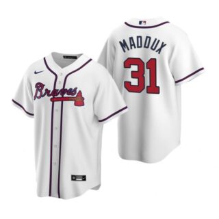 Men's Greg Maddux Atlanta Braves Cool Base Jersey White