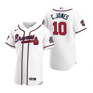 Men's Chipper Jones Atlanta Braves Flex Base All Star Jersey White