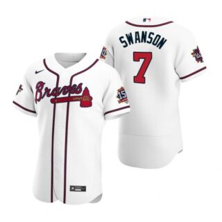Men's Dansby Swanson Atlanta Braves Flex Base All Star Jersey White