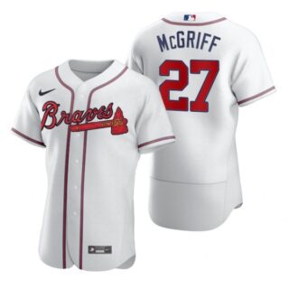 Men's Fred Mcgriff Atlanta Braves Flex Base Jersey White