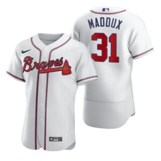 Men's Greg Maddux Atlanta Braves Flex Base Jersey White
