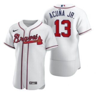 Men's Ronald Acuna Jr. Atlanta Braves Flex Base Jersey White