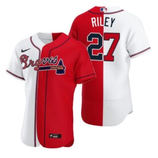 Men's #27 Austin Riley Atlanta Braves Flex Base Jersey Red