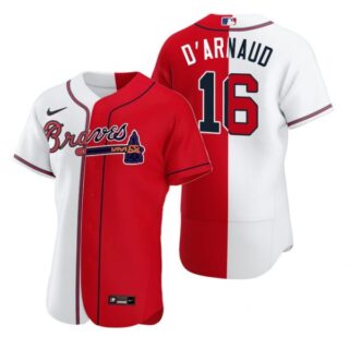Men's Travis D'Arnaud Atlanta Braves Flex Base Jersey Red
