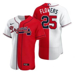 Men's Tyler Flowers Atlanta Braves Flex Base Jersey Red
