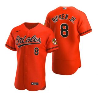 Men's Cal Ripken Jr. Baltimore Orioles Flex Base Jersey Orange