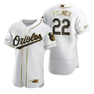 Men's Jim Palmer Baltimore Orioles Flex Base Jersey White Golden