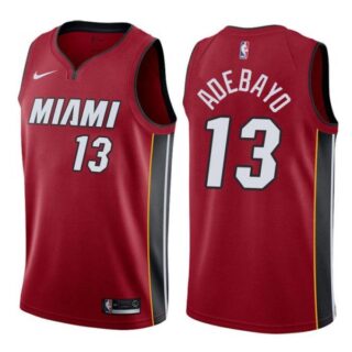 Men's Bam Adebayo Miami Heat Basketball Jersey Red