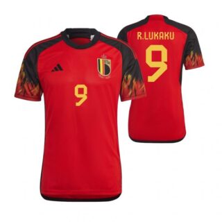 Men's Romelu Lukaku Belgium National Team Red Home Soccer Jersey 2022-23