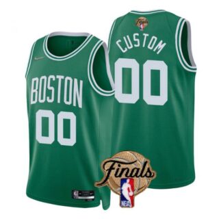 Men's Boston Celtics Custom 2022 NBA Finals Stitched Jersey -