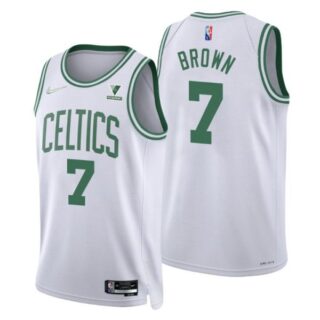 Men's Jaylen Brown Boston Celtics 75th Anniversary Diamond Jersey White Association