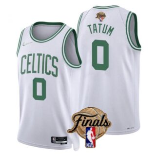 Men's Boston Celtics Jayson Tatum 2022 NBA Finals Stitched Jersey - White Association