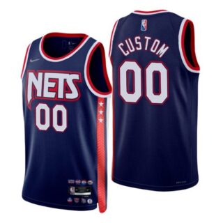 Men's Custom Brooklyn Nets 75th Anniversary Diamond Jersey