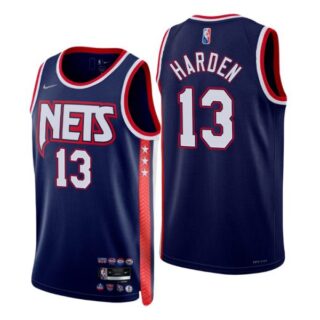 Men's James Harden Brooklyn Nets 75th Anniversary Diamond Jersey