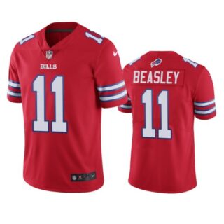 Men's #11 Cole Beasley Buffalo Bills Vapor Limited Jersey Stitched Red