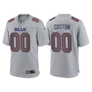 Youth Buffalo Bills Custom Gray Atmosphere Fashion Stitched Jersey
