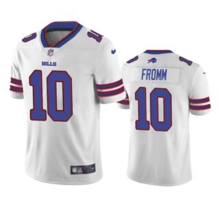 Men's #10 Jake Fromm Buffalo Bills Vapor Limited Jersey Stitched White