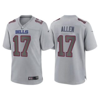 Men's Buffalo Bills Josh Allen Gray Atmosphere Fashion Stitched Jersey