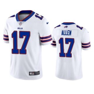 Men's #17 Josh Allen Buffalo Bills Vapor Limited Jersey Stitched White
