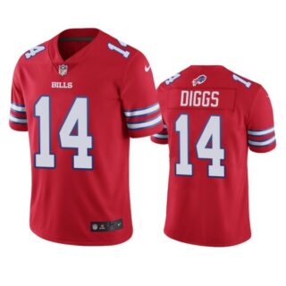 Men's #14 Stefon Diggs Buffalo Bills Vapor Limited Jersey Stitched Red
