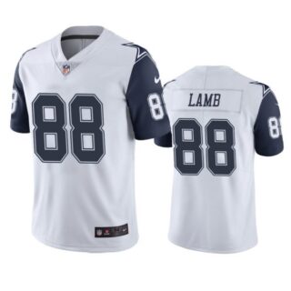 Men's #88 Ceedee Lamb Dallas Cowboys White Color Rush Limited Jersey Stitched