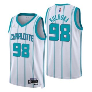Men's Arnoldas Kulboka Charlotte Hornets 75th Anniversary Diamond Jersey White Association