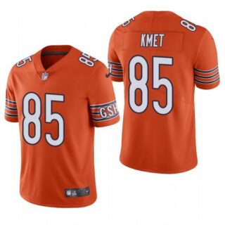 Men's #85 Cole Kmet Chicago Bears Vapor Limited Jersey Stitched Orange
