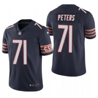 Men's #71 Jason Peters Chicago Bears Vapor Limited Jersey Stitched Navy