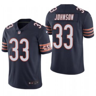 Men's #33 Jaylon Johnson Chicago Bears Vapor Limited Jersey Stitched Navy