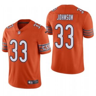 Men's #33 Jaylon Johnson Chicago Bears Vapor Limited Jersey Stitched Orange
