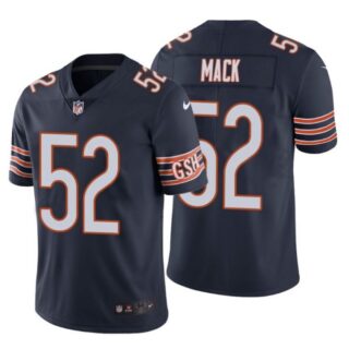 Men's #52 Khalil Mack Chicago Bears Vapor Limited Jersey Stitched Navy