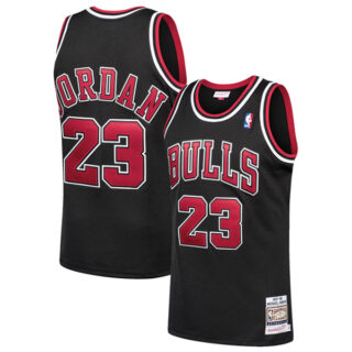 Men's Chicago Bulls #23 Michael Jordan White 1997-98 Hardwood Classics Jersey Stitched
