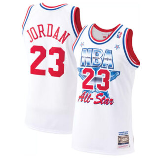 Men's Chicago Bulls #23 Michael Jordan White 1991 NBA All-Star Hardwood Classics Jersey Stitched