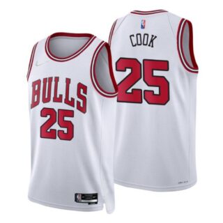 Men's #25 Tyler Cook Chicago Bulls 75th Anniversary Diamond Jersey White Association