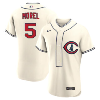 Men's Flex Base Chicago Cubs Christopher Morel 2022 Field of Dreams Cream Stitched Jersey With Name